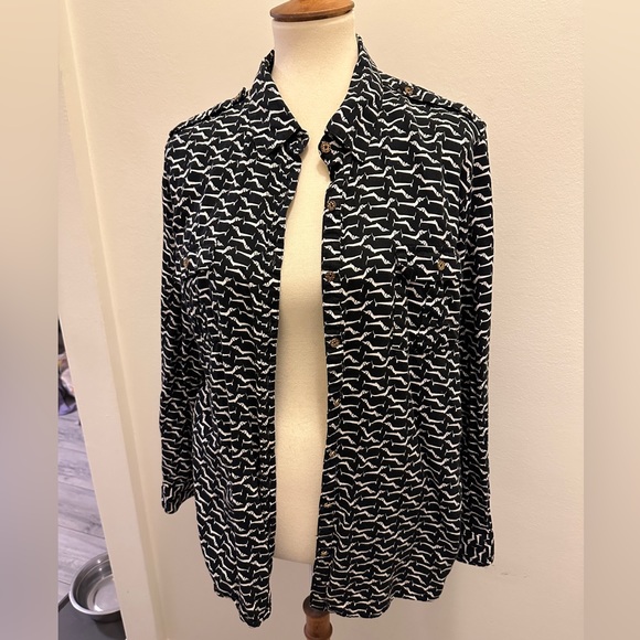 Vintage Jaclyn Smith Dachshund Print Button Up - Picture 8 of 15